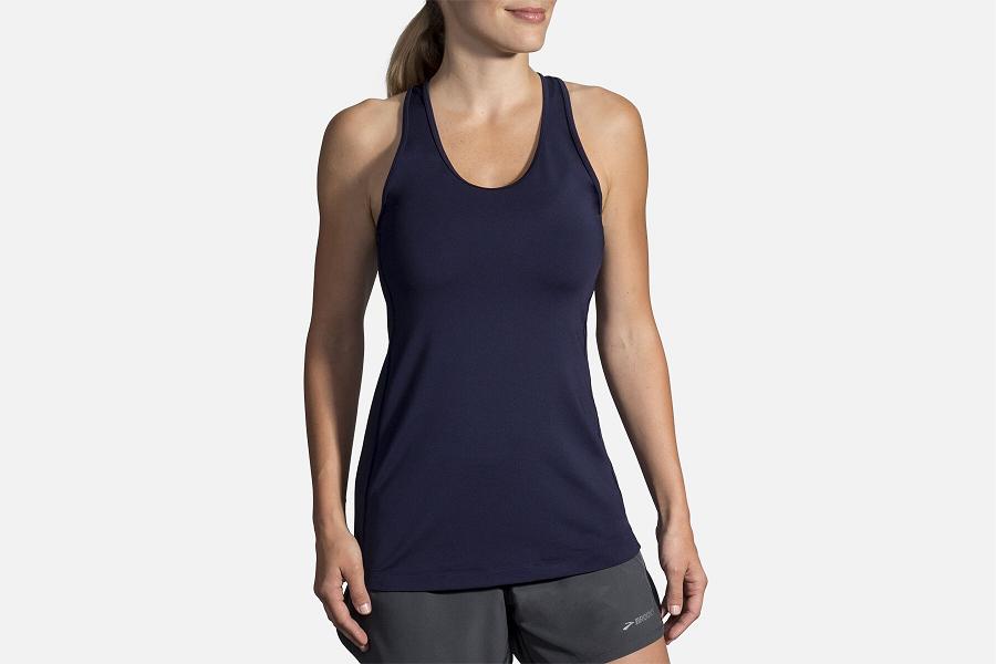 Brooks Pick-Up Women Running Clothes & Running Tank Blue TAZ854017